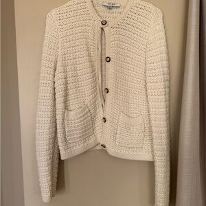Ever New Cream Button-Up Cardigan
